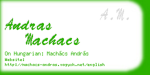 andras machacs business card